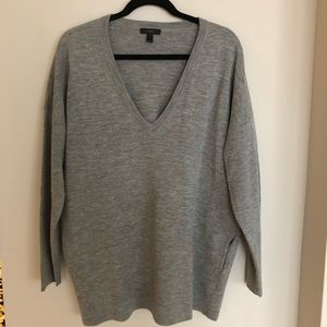 Gray tunic sweater